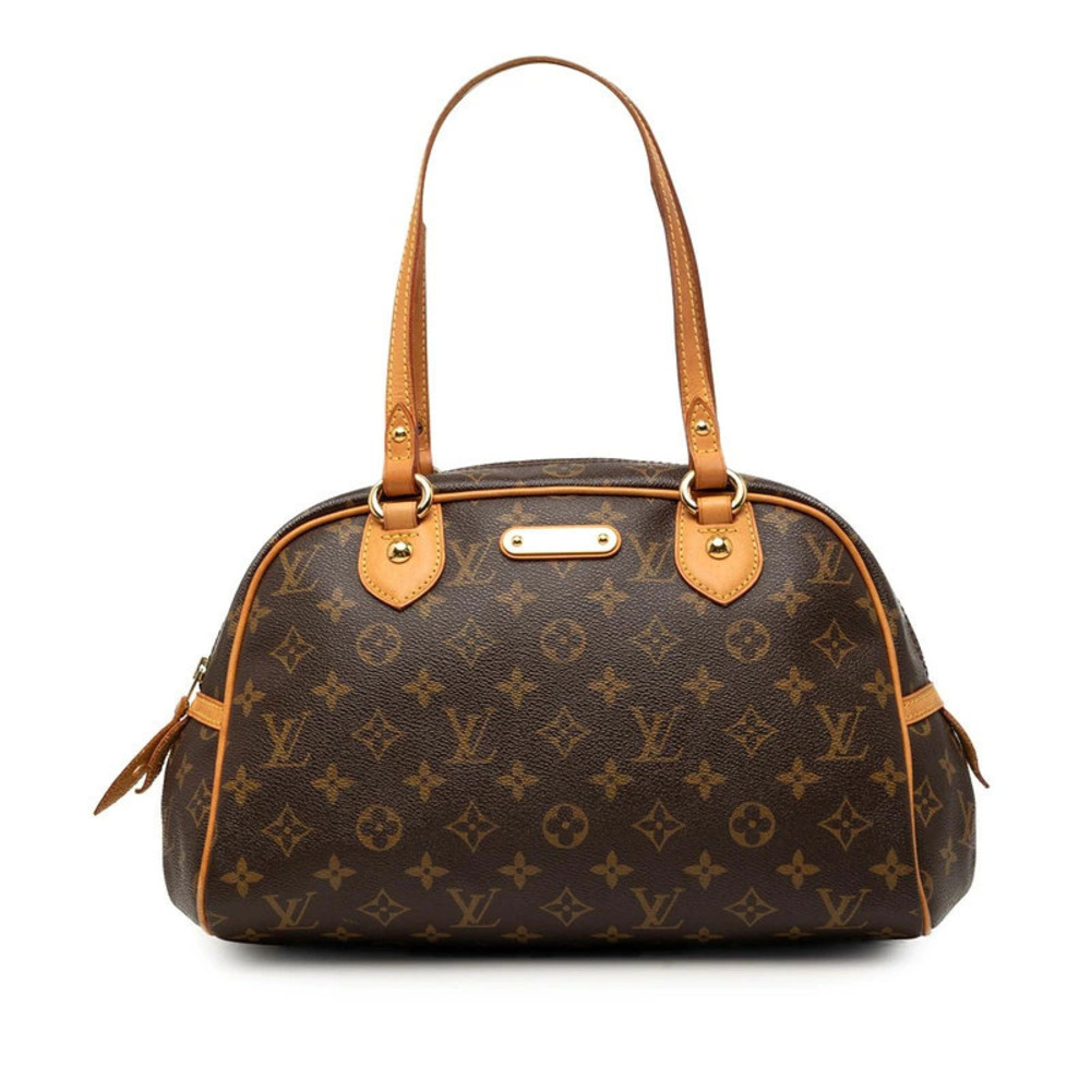 Louis Vuitton Monogram Montorgueil Handbag Brown Leather